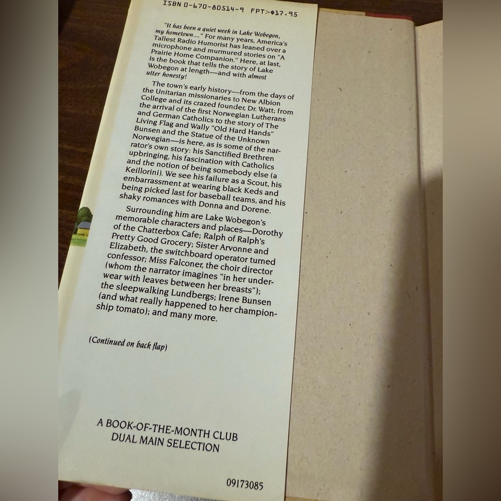 Lake Wobegon Days by Garrison Keillor (1985) Vintage
Hardcover Book Early Print - Picture 3 of 5